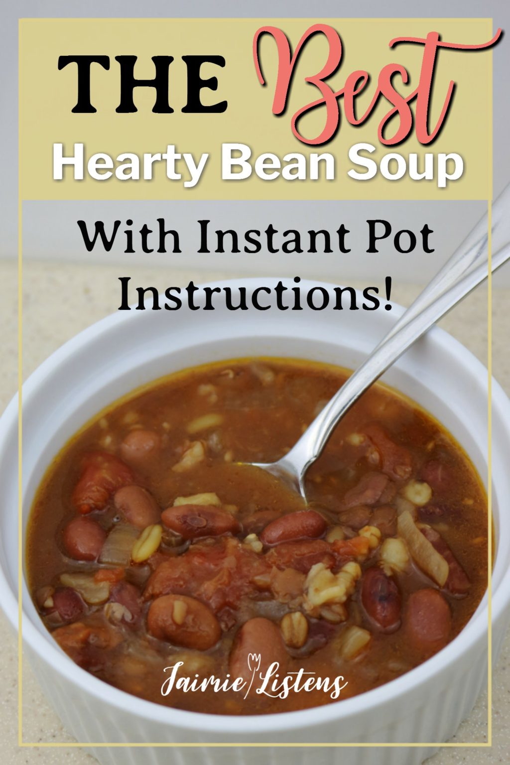 Best Hearty Bean Soup Mix - Jaimie Listens: This hearty soup uses Bob's Red Mill Whole Grains and Beans soup mix to create a simple and healthy meal for 6 for under $10!