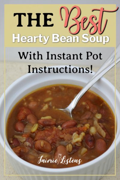 Best Hearty Bean Soup Mix - Jaimie Listens: This hearty soup uses Bob's Red Mill Whole Grains and Beans soup mix to create a simple and healthy meal for 6 for under $10!
